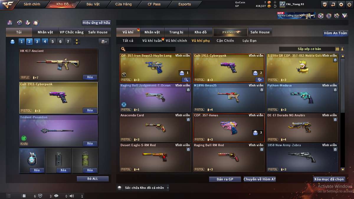 shop acc cf uy tin gia re